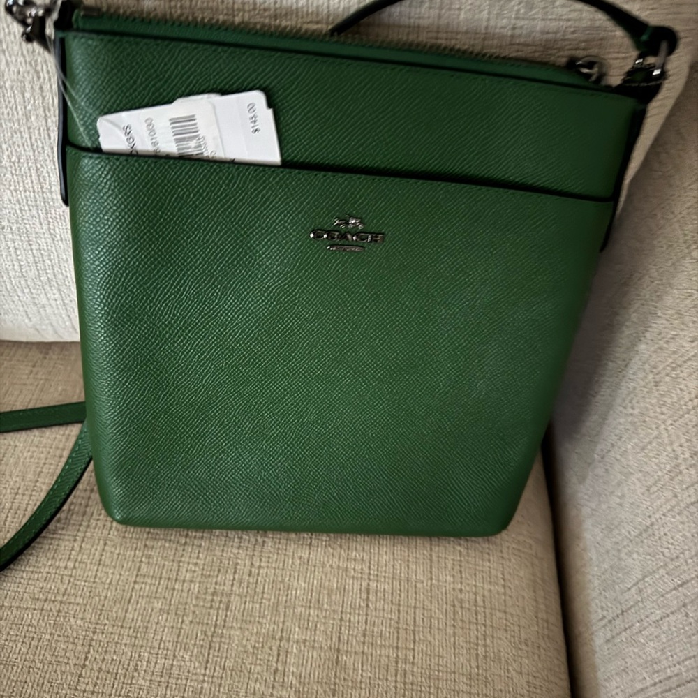 Coach Forest Green Leather Crossbody